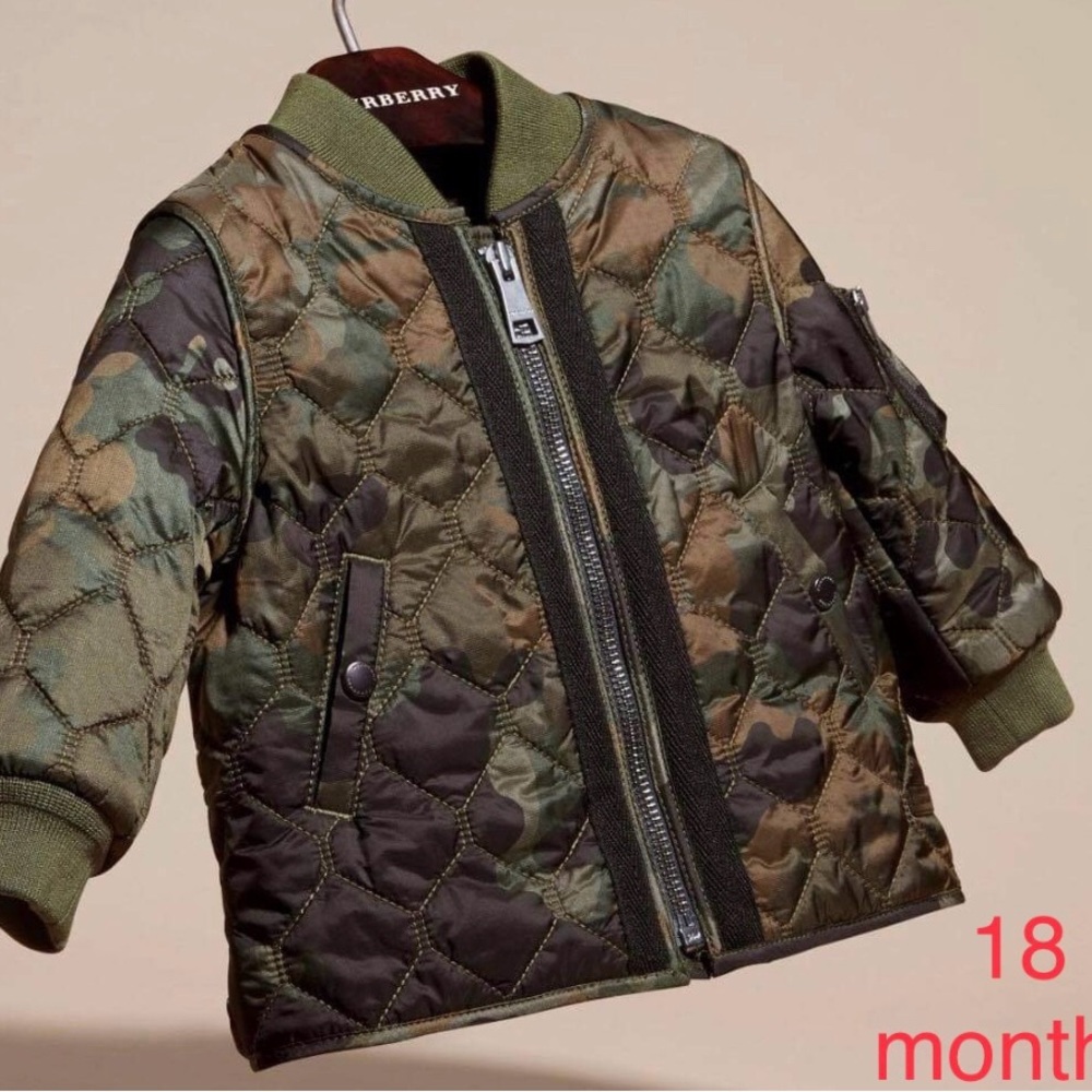 Burberry Kids Camo Flight Jacket